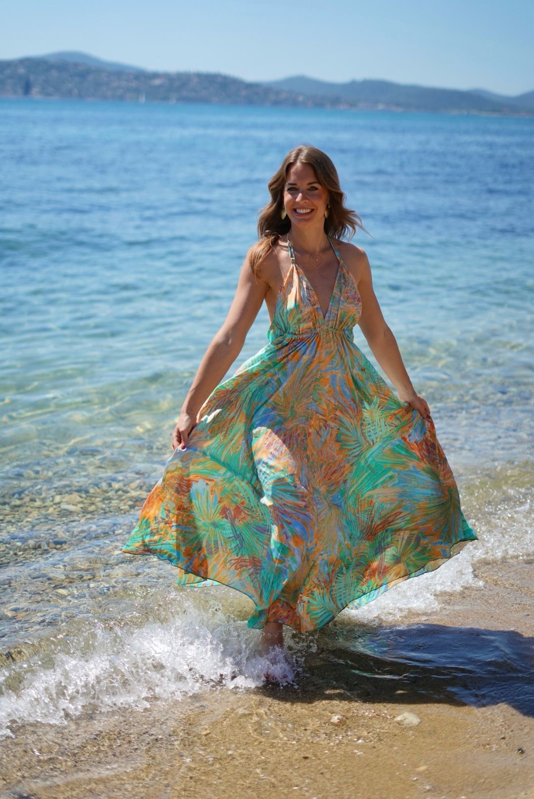 Robe d’été dos nu bohème– Longue, coloré, fluide et ultra féminine
