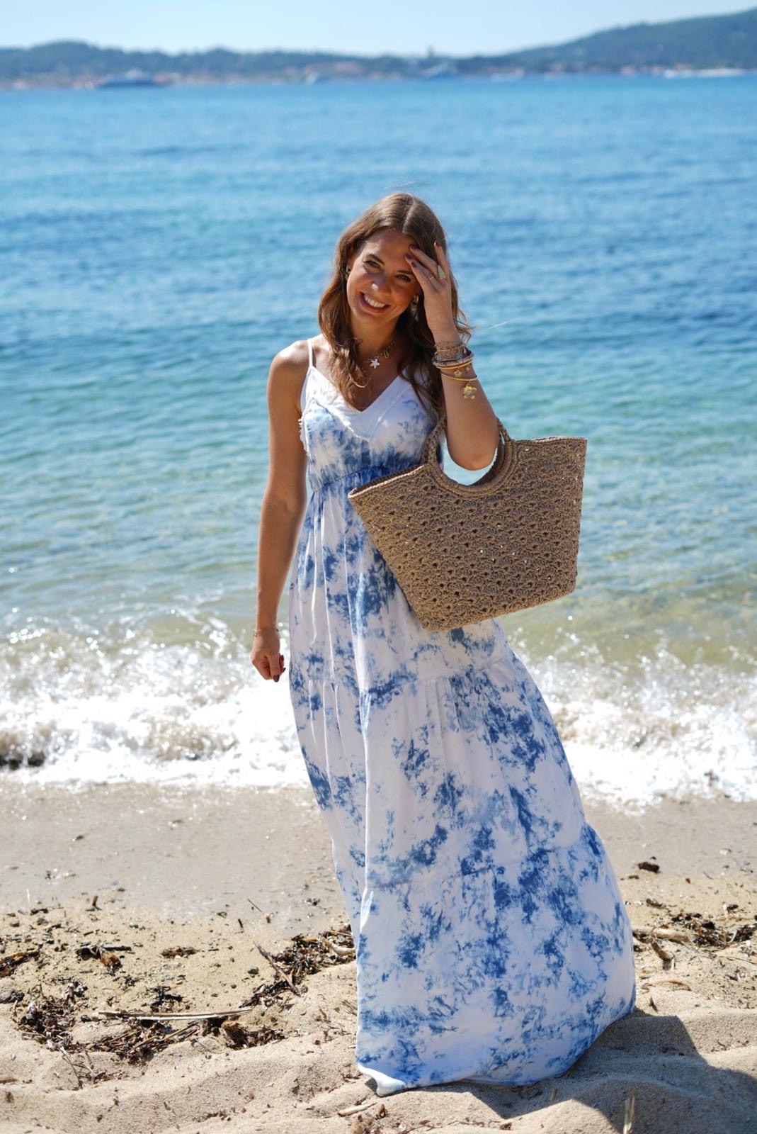 Robe longue bohème en coton – imprimé tie & dye – ultra confortable