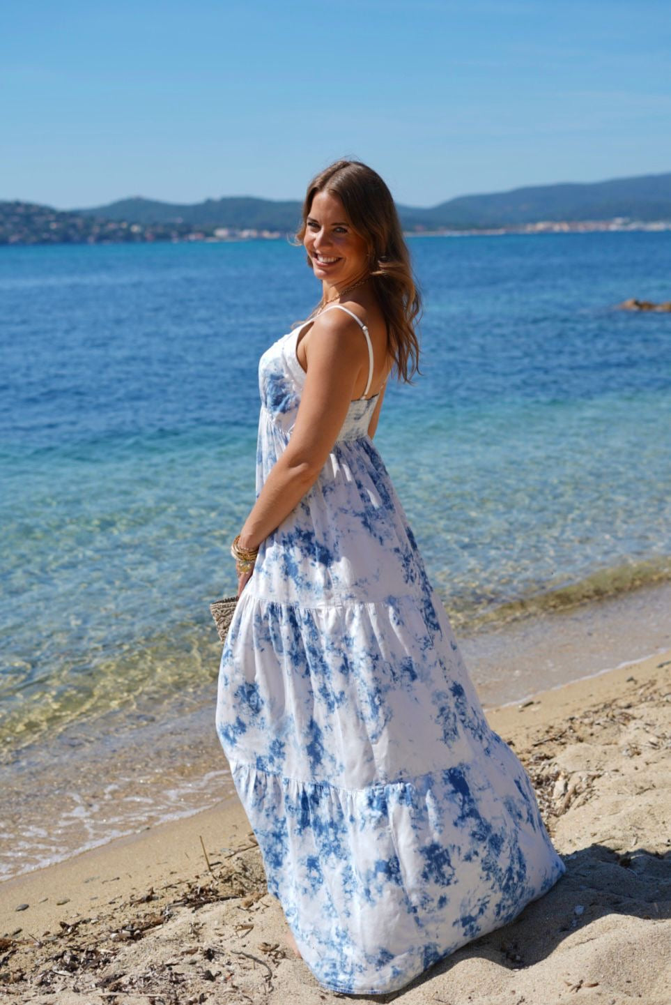 Robe longue bohème en coton – imprimé tie & dye – ultra confortable