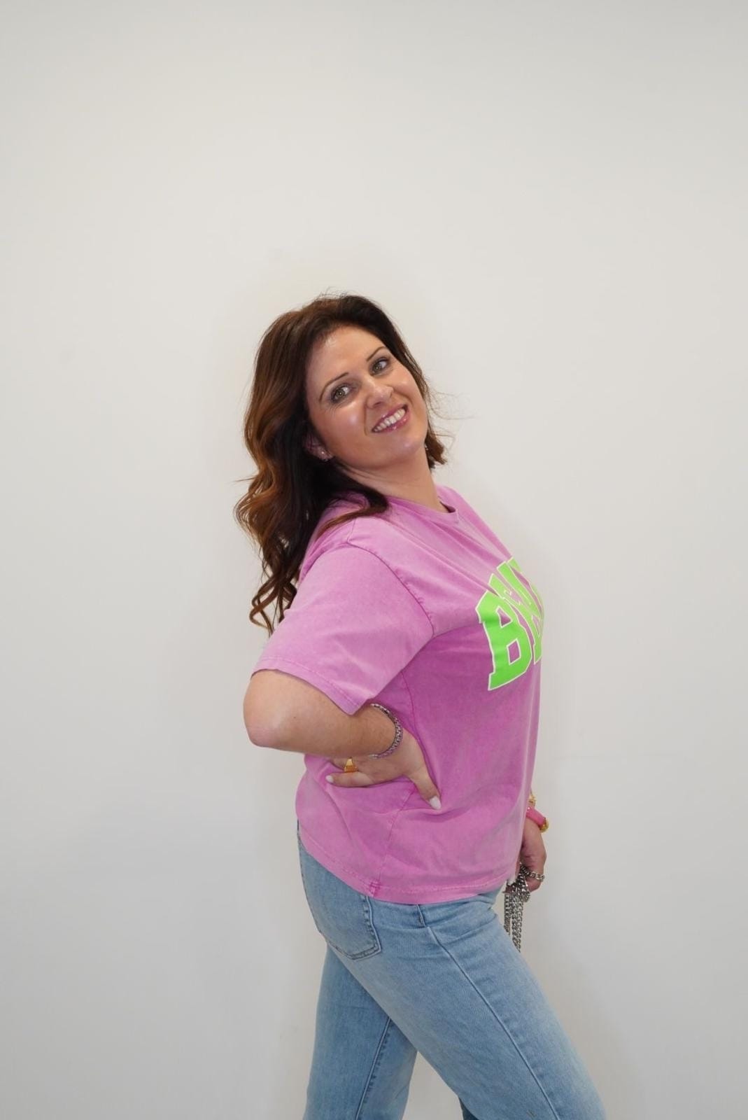 T-shirt BEACH manches courtes - Rose - Jad'Or la Mode- La mode au service-de-la-féminité