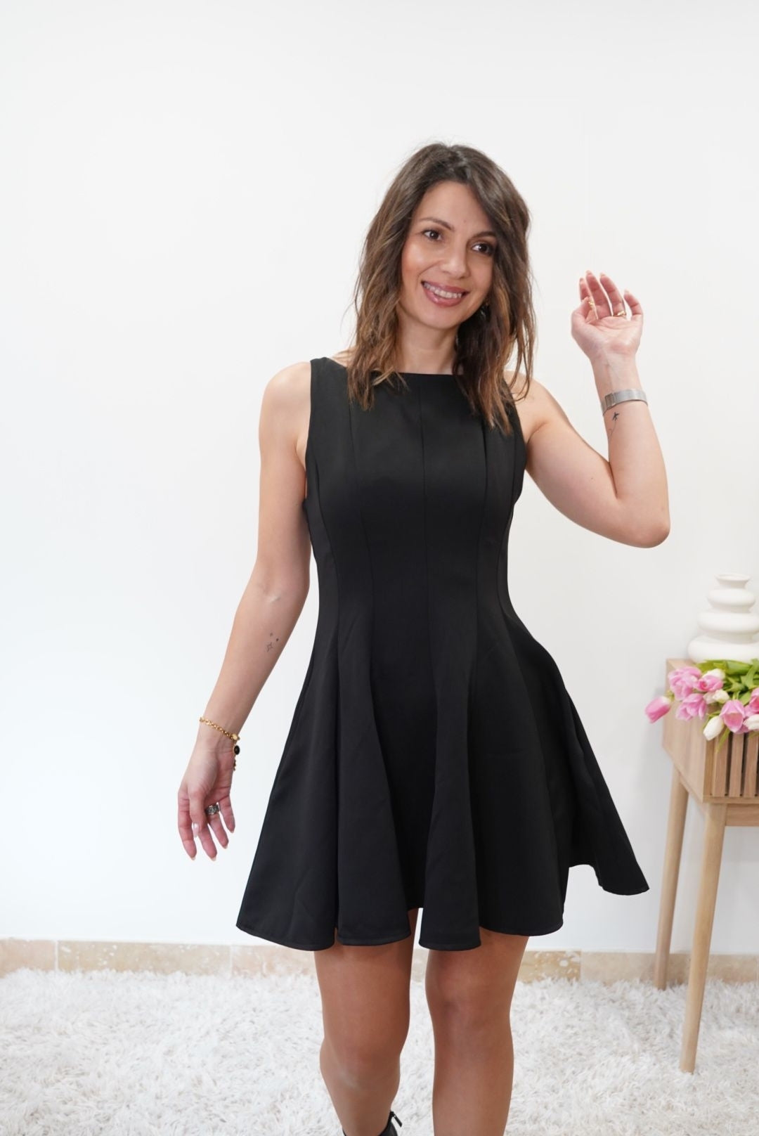 Robe Joya Noir - Jad'Or la Mode- La mode au service-de-la-féminité