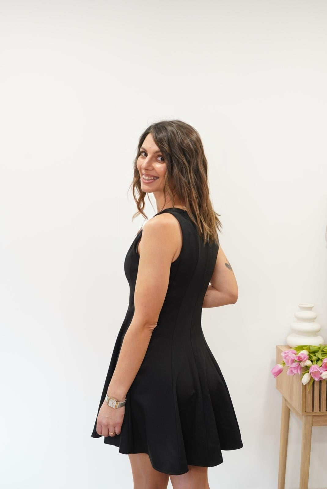 Robe Joya Noir - Jad'Or la Mode- La mode au service-de-la-féminité