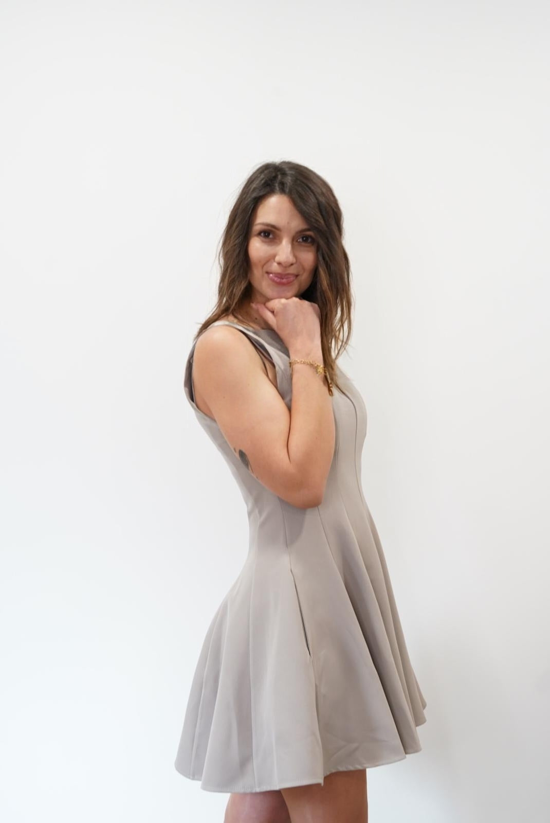 Robe Joya Beije - Jad'Or la Mode- La mode au service-de-la-féminité