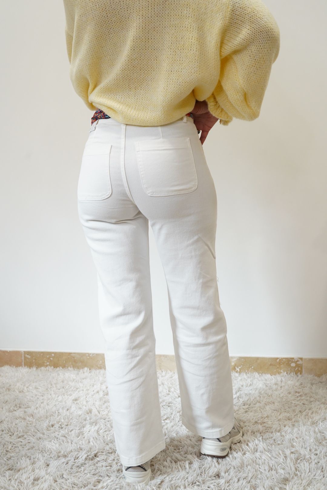 Jean Magui Wide Leg - blanc - Jad'Or la Mode- La mode au service-de-la-féminité