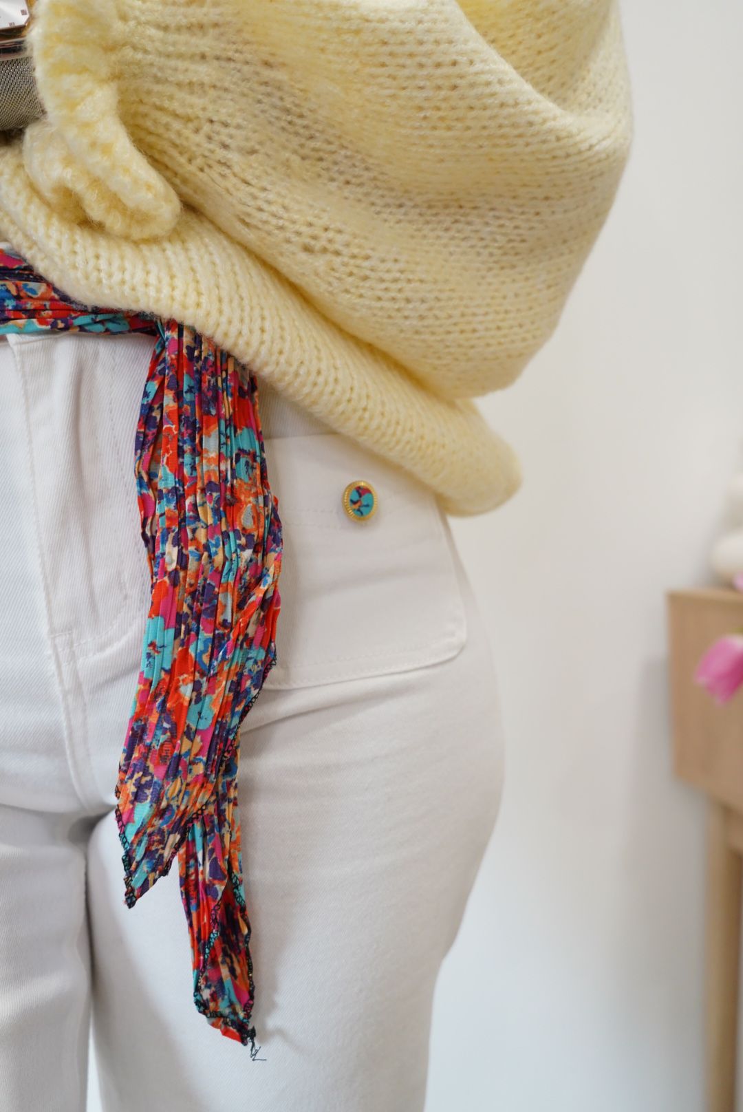 Jean Magui Wide Leg - blanc - Jad'Or la Mode- La mode au service-de-la-féminité