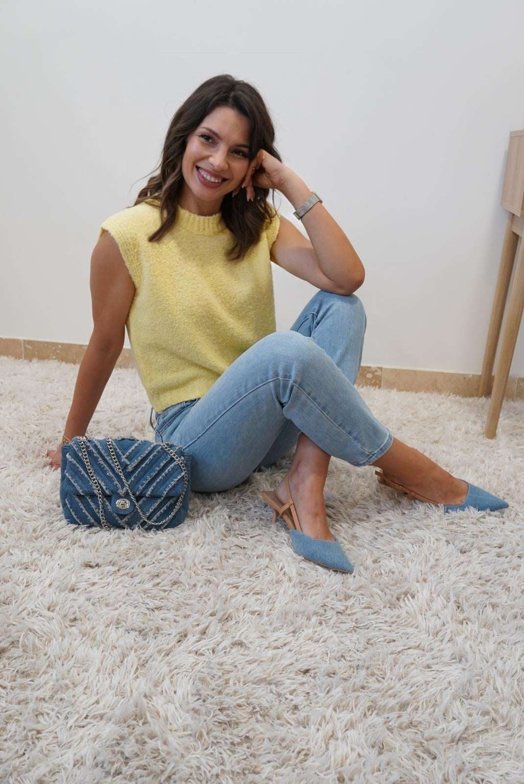 Gilet Matilde sans manches - Jaune - Jad'Or la Mode- La mode au service-de-la-féminité