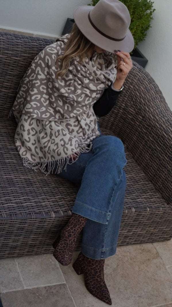 Écharpe Léopard Beije avec fines paillettes