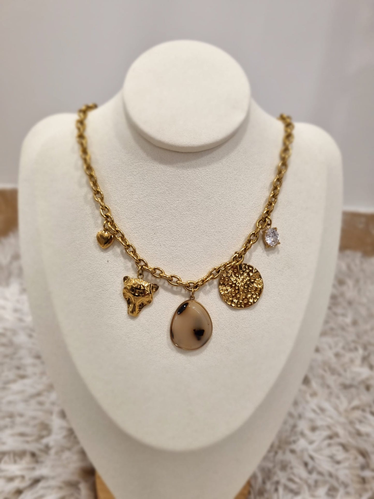 Collier Léopard en Acier Inoxydable - Jad'Or la Mode- La mode au service-de-la-féminité