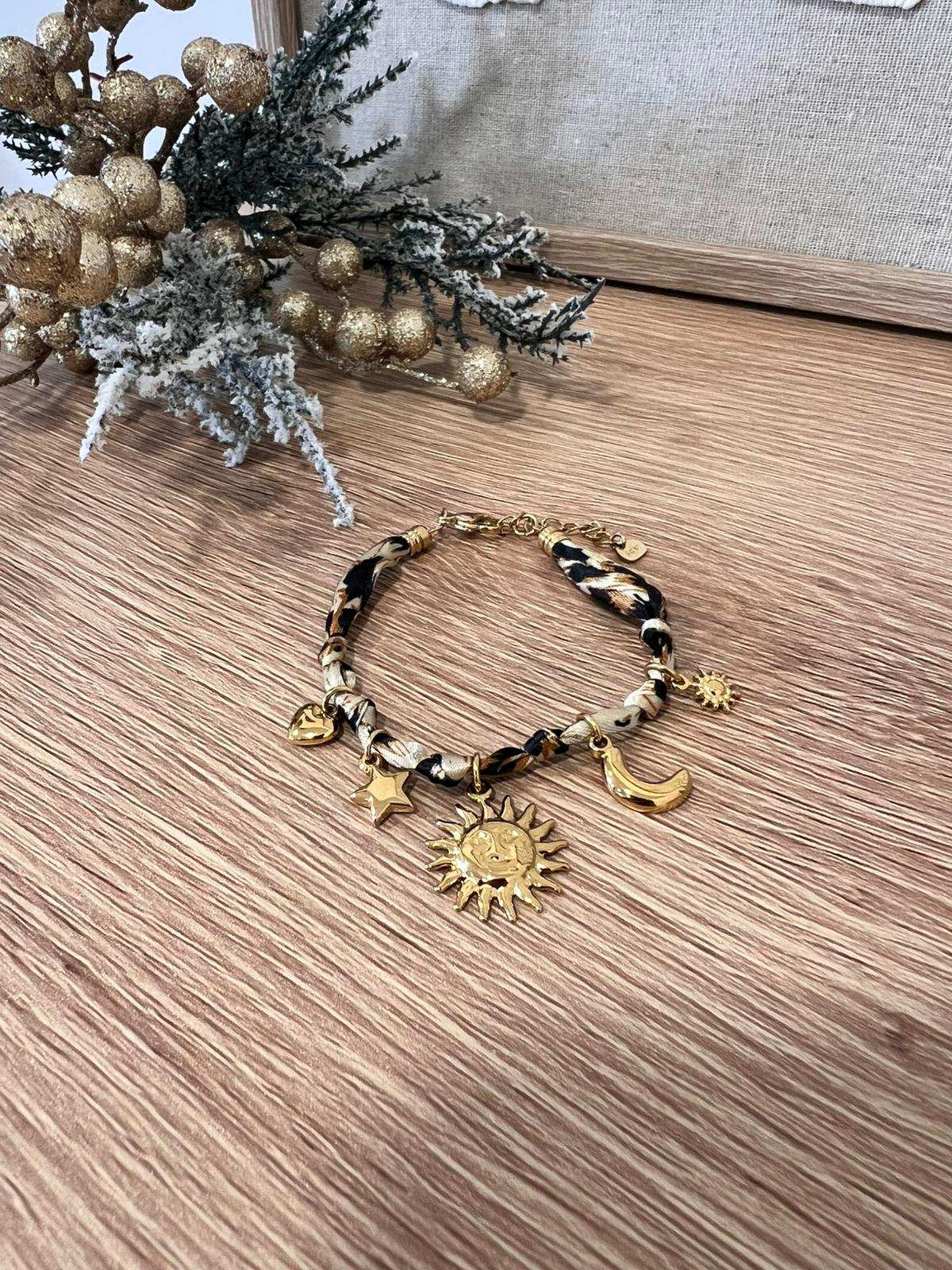 Bracelete Foulard en acier inoxydable - Jad'Or la Mode- La mode au service-de-la-féminité