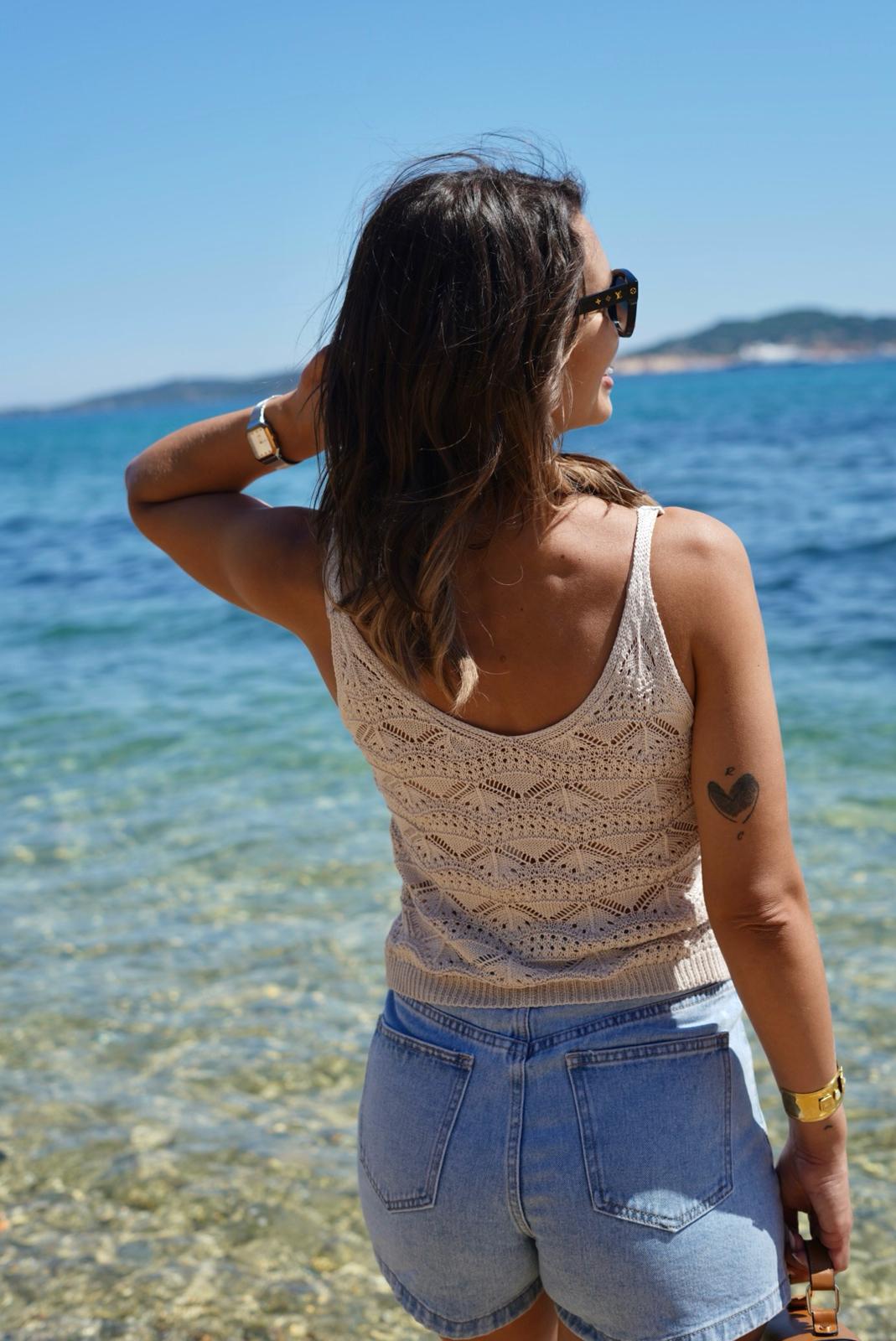 Top Crochet Bohème – 100% Coton Naturel