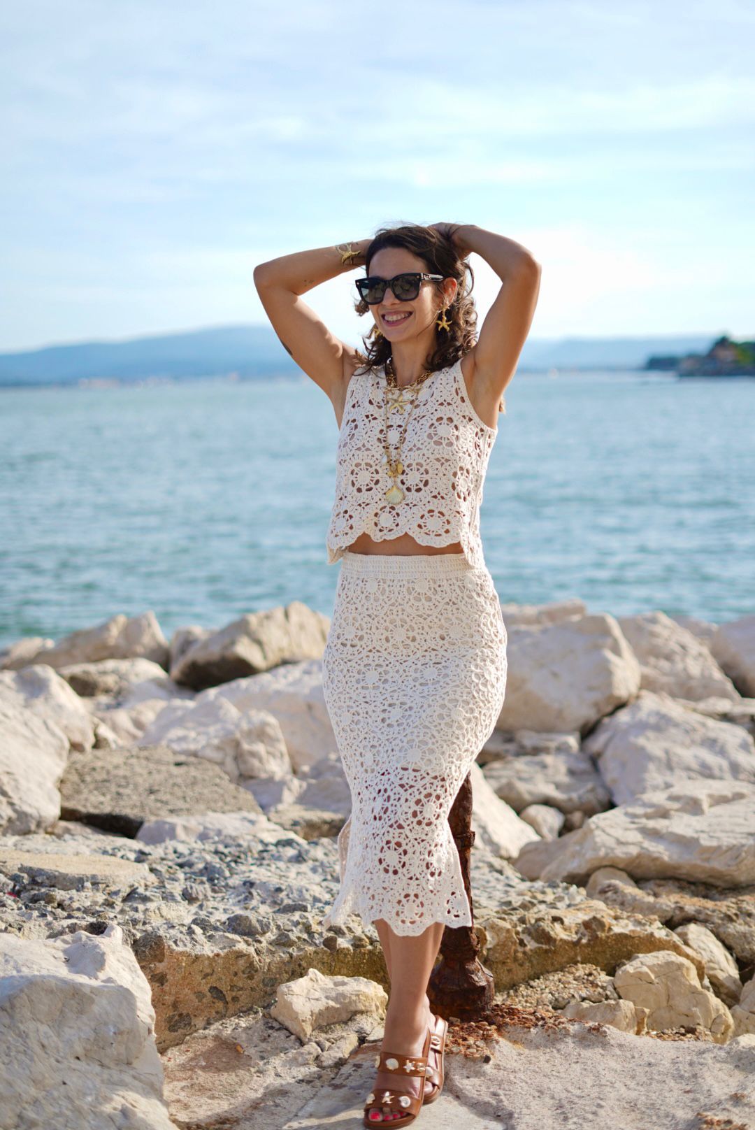 Ensemble crochet 100% coton – Couleur crème