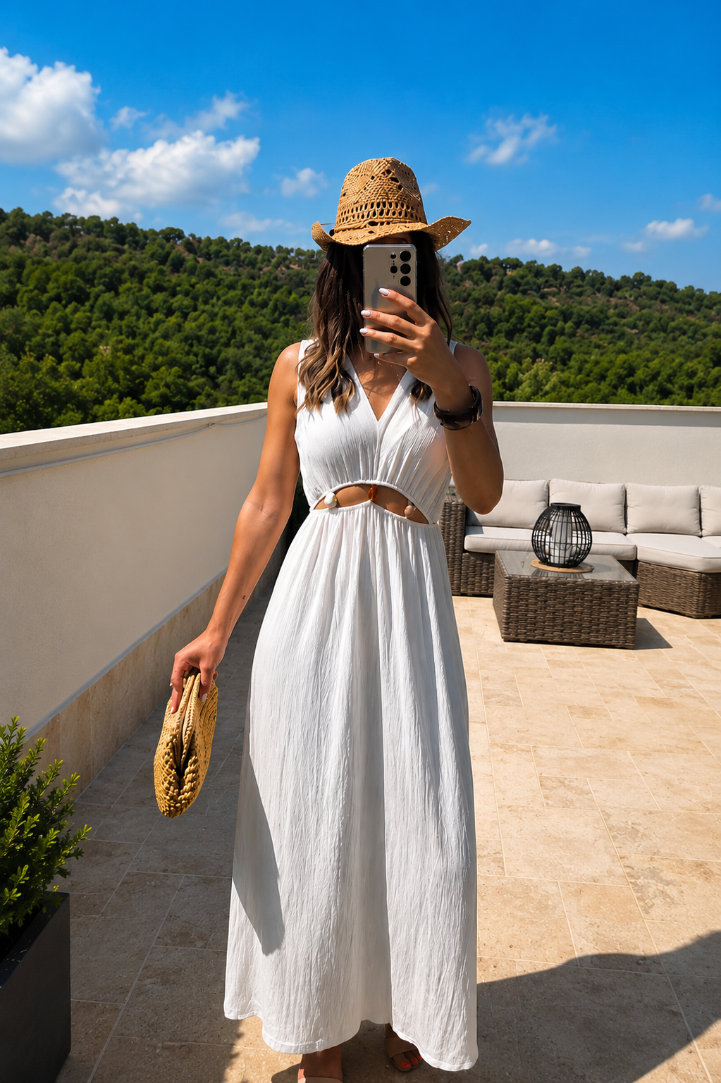Robe longue blanche bohème ultra tendance