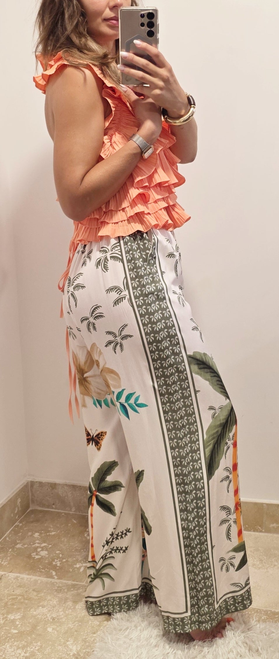 Pantalon fluide imprimé jungle – Confort & style estival