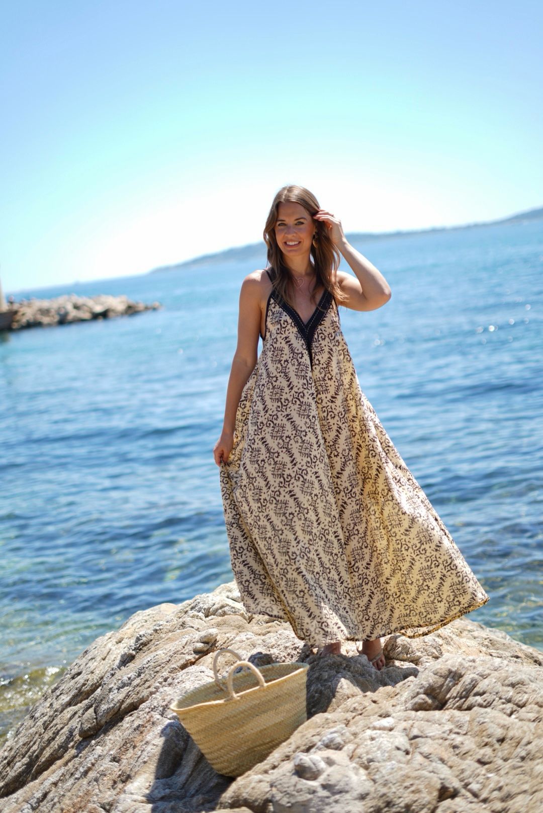 Robe d’été bohème, longue, fluide et légère à bretelles fines - Ultra féminine