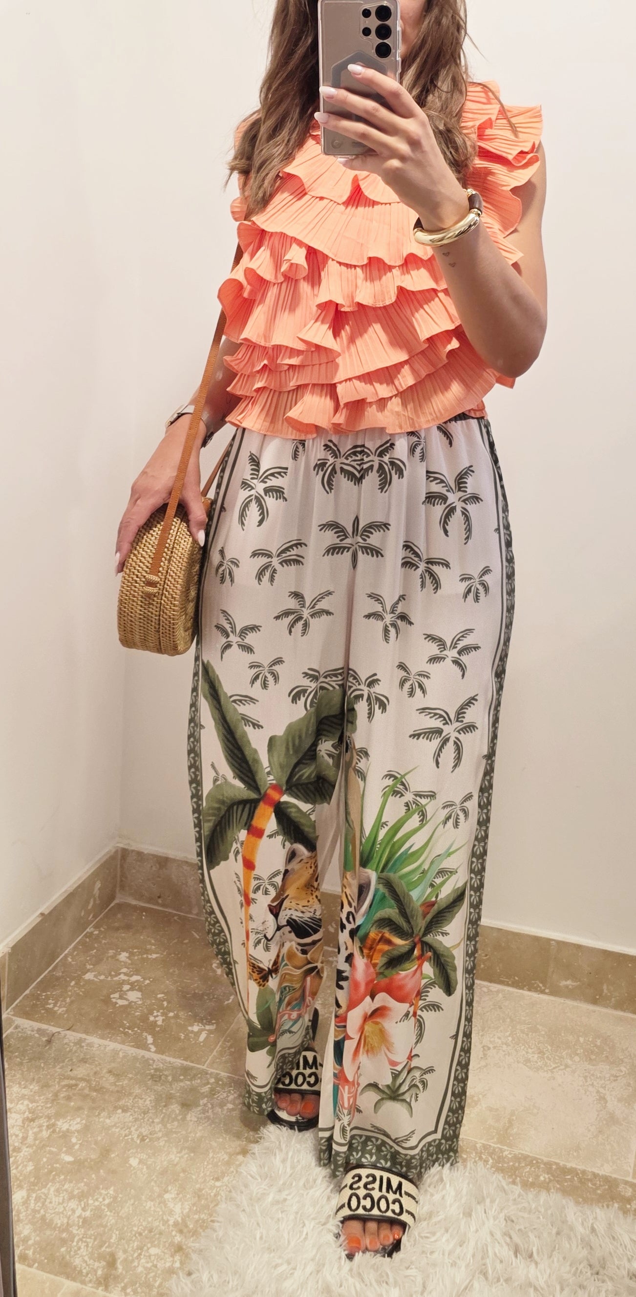 Pantalon fluide imprimé jungle – Confort & style estival