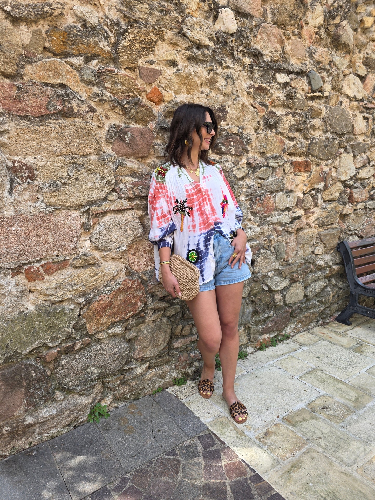 Chemise d'été bohème en coton – Édition colorée & tendance