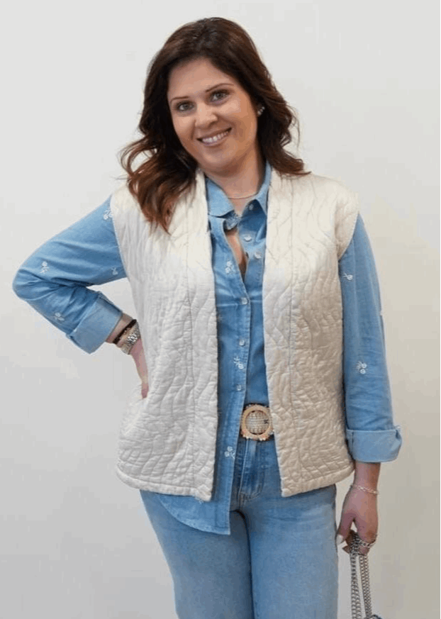 Veste Louise sans manches satinée - Jad'Or la Mode- La mode au service-de-la-féminité