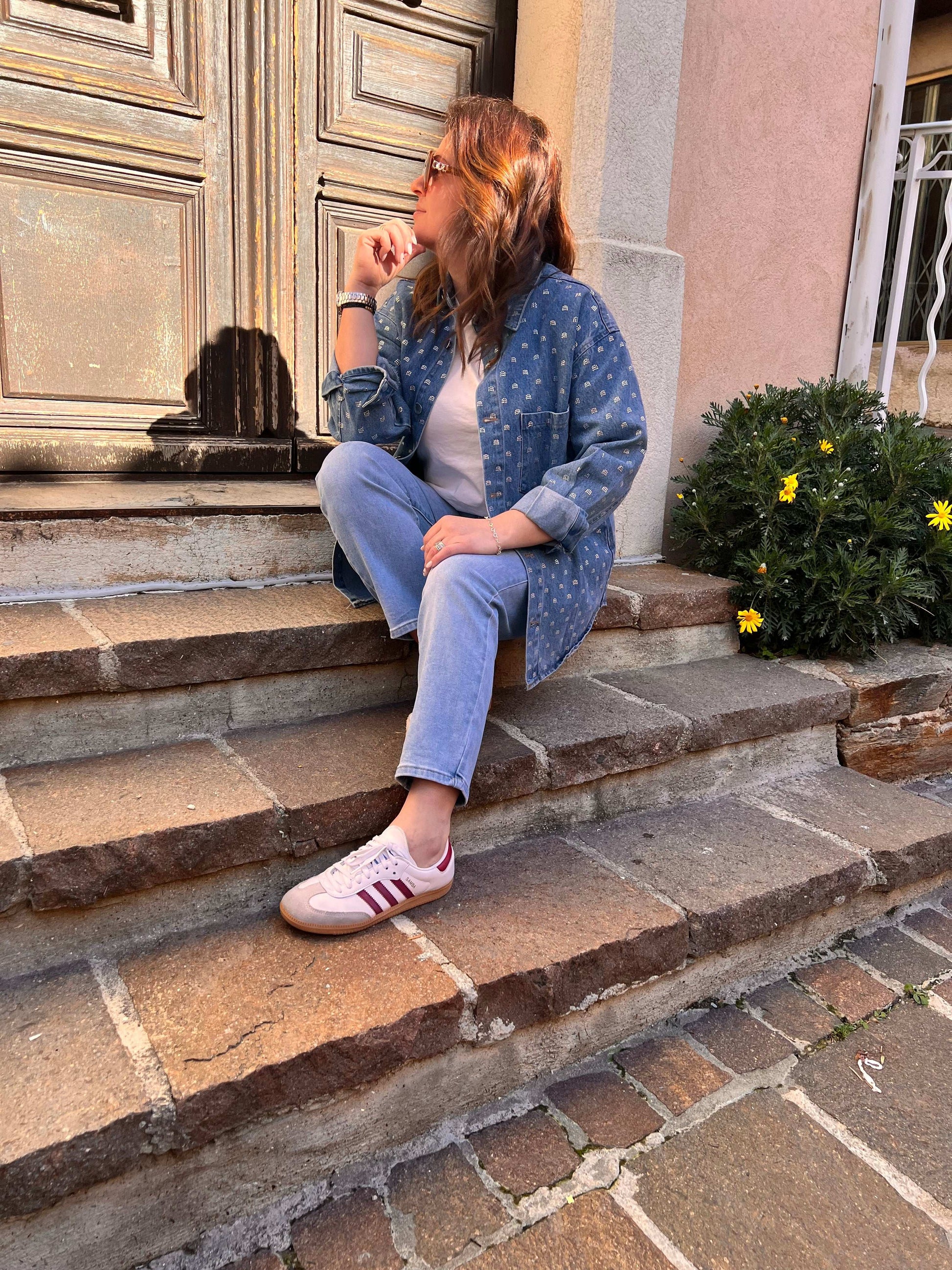 Veste Melissa en Denim et strass - Jad'Or la Mode- La mode au service-de-la-féminité