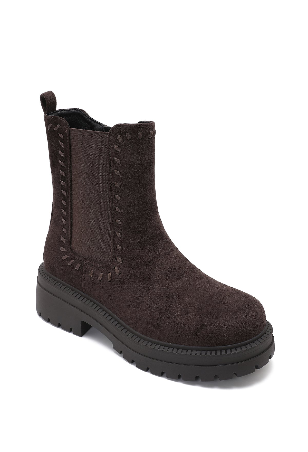 Bottines en suédine - couleur chocolat