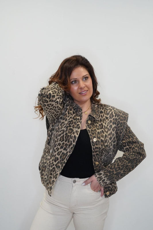 Veste Emma imprimée Léopard - Jad'Or la Mode- La mode au service-de-la-féminité
