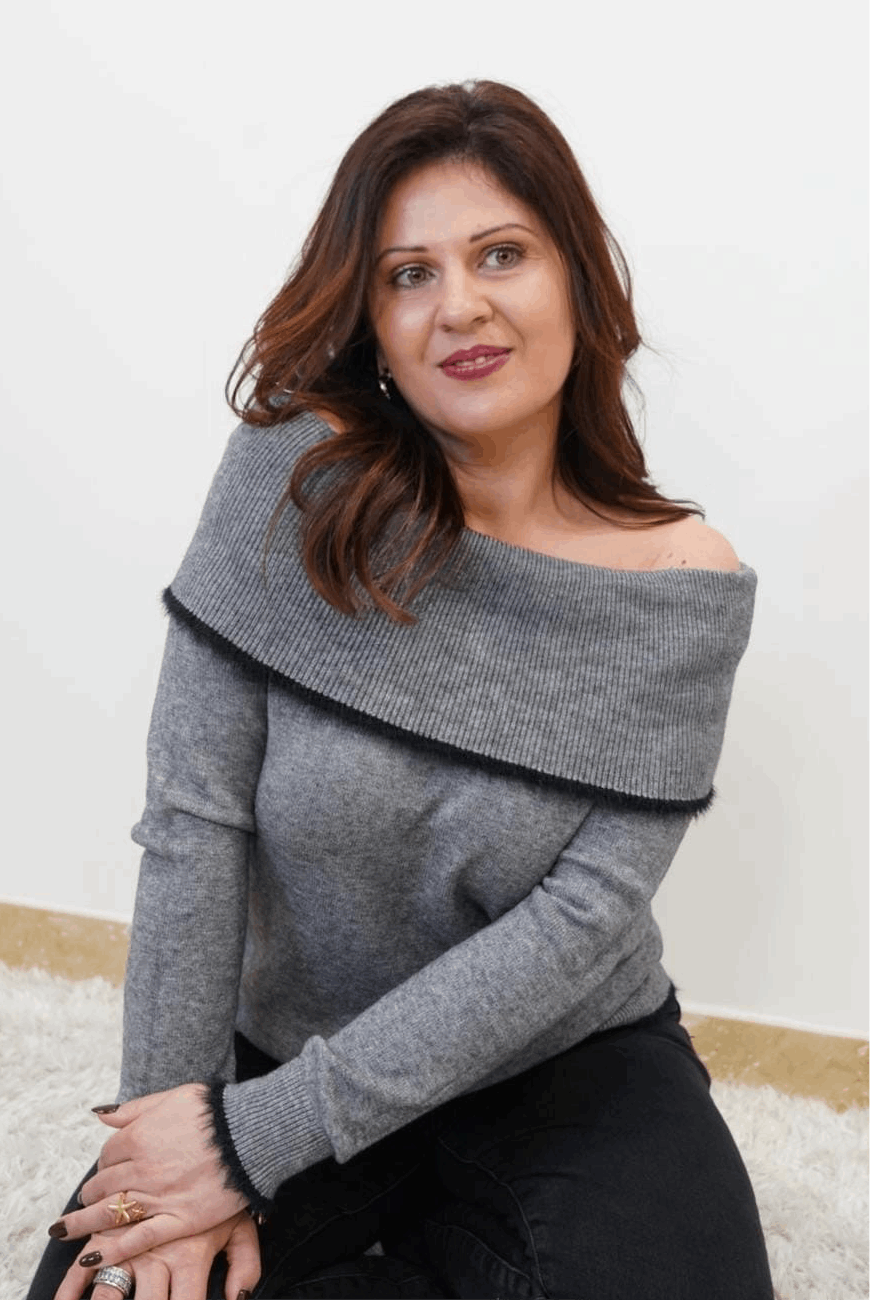 Pull Alma décolleté bardot - gris - Jad'Or la Mode- La mode au service-de-la-féminité