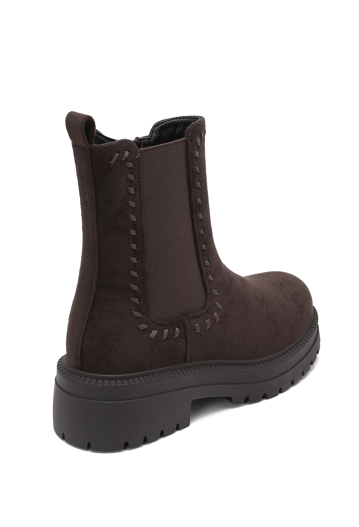Bottines en suédine - couleur chocolat