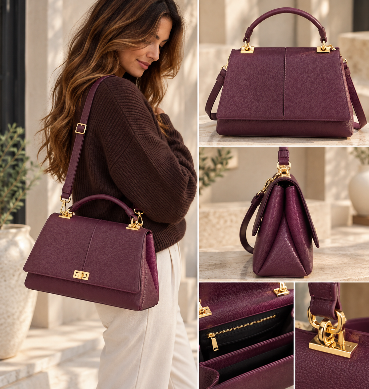 Sac similicuir à bandoulière