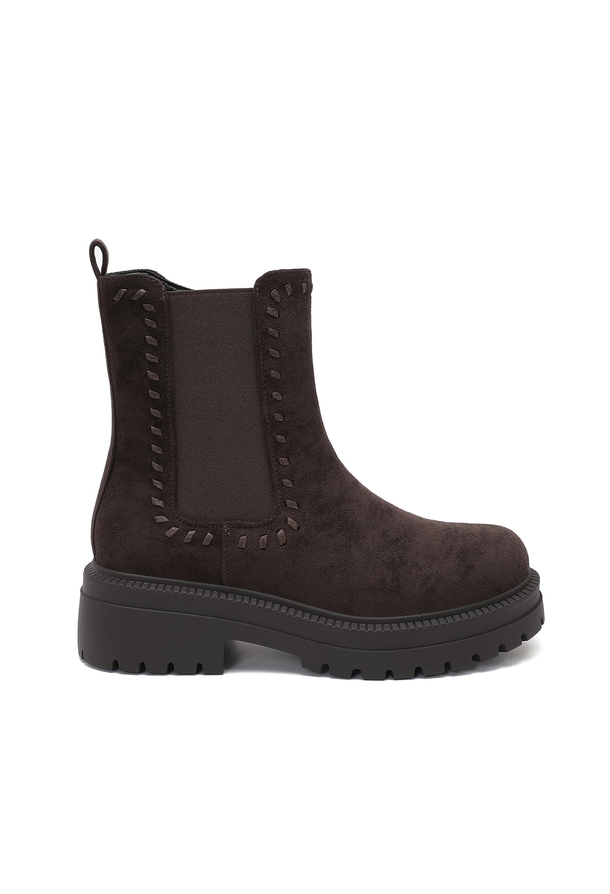 Bottines en suédine - couleur chocolat