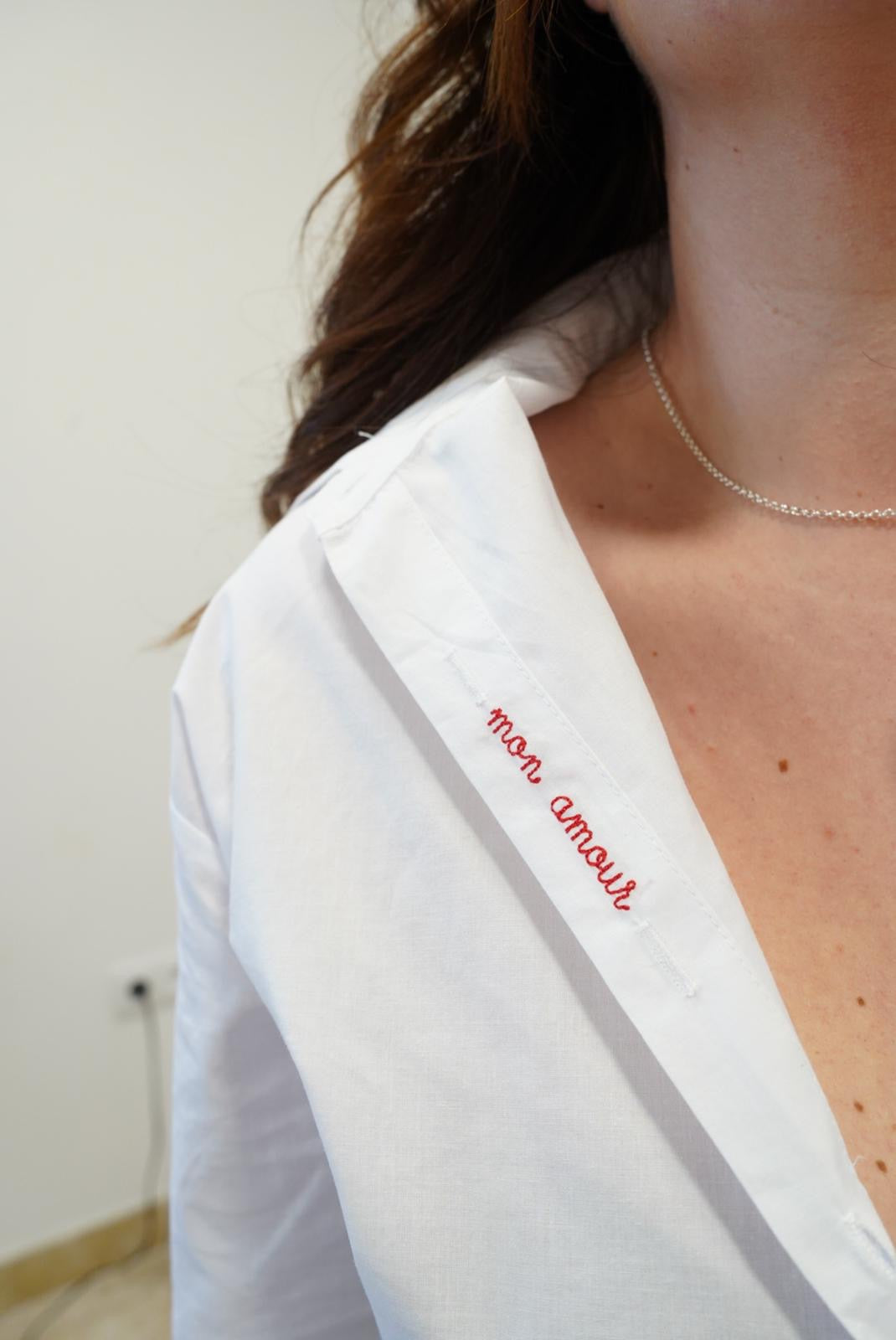 Chemise Mon Amour - Blanche - Jad'Or la Mode- La mode au service-de-la-féminité