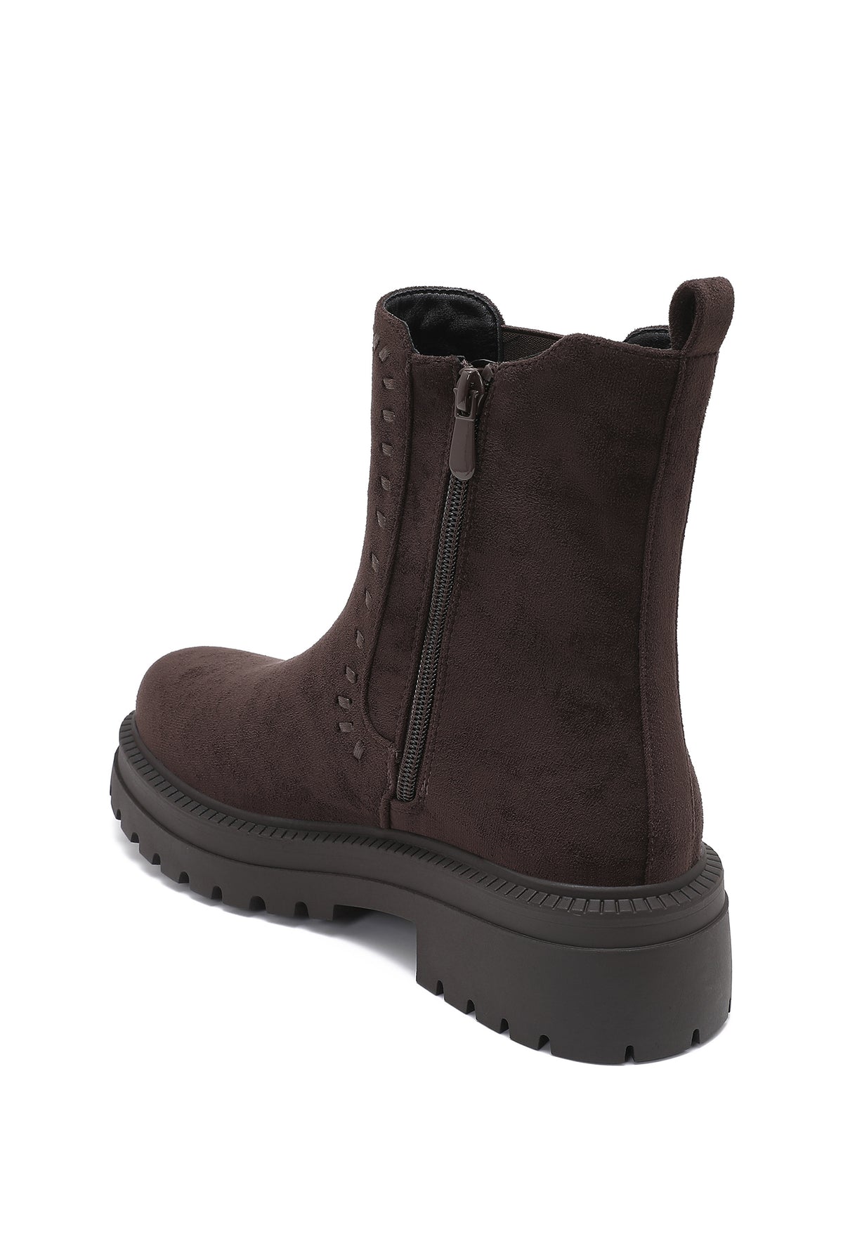 Bottines en suédine - couleur chocolat