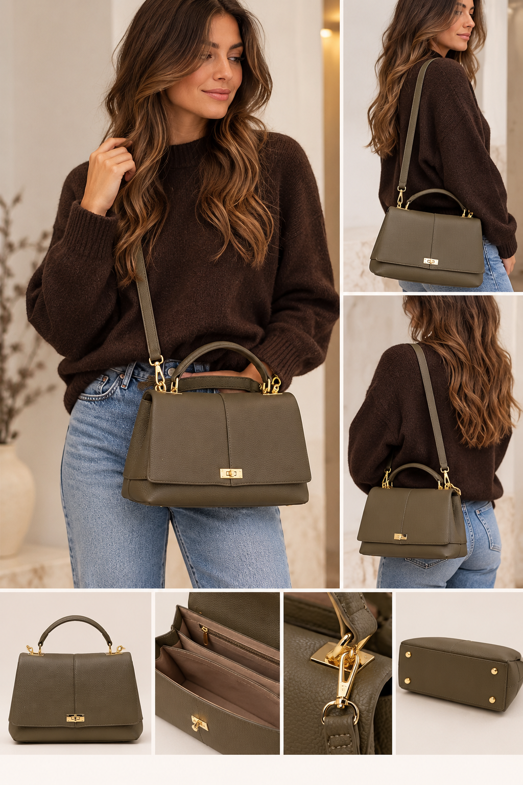 Sac similicuir à bandoulière