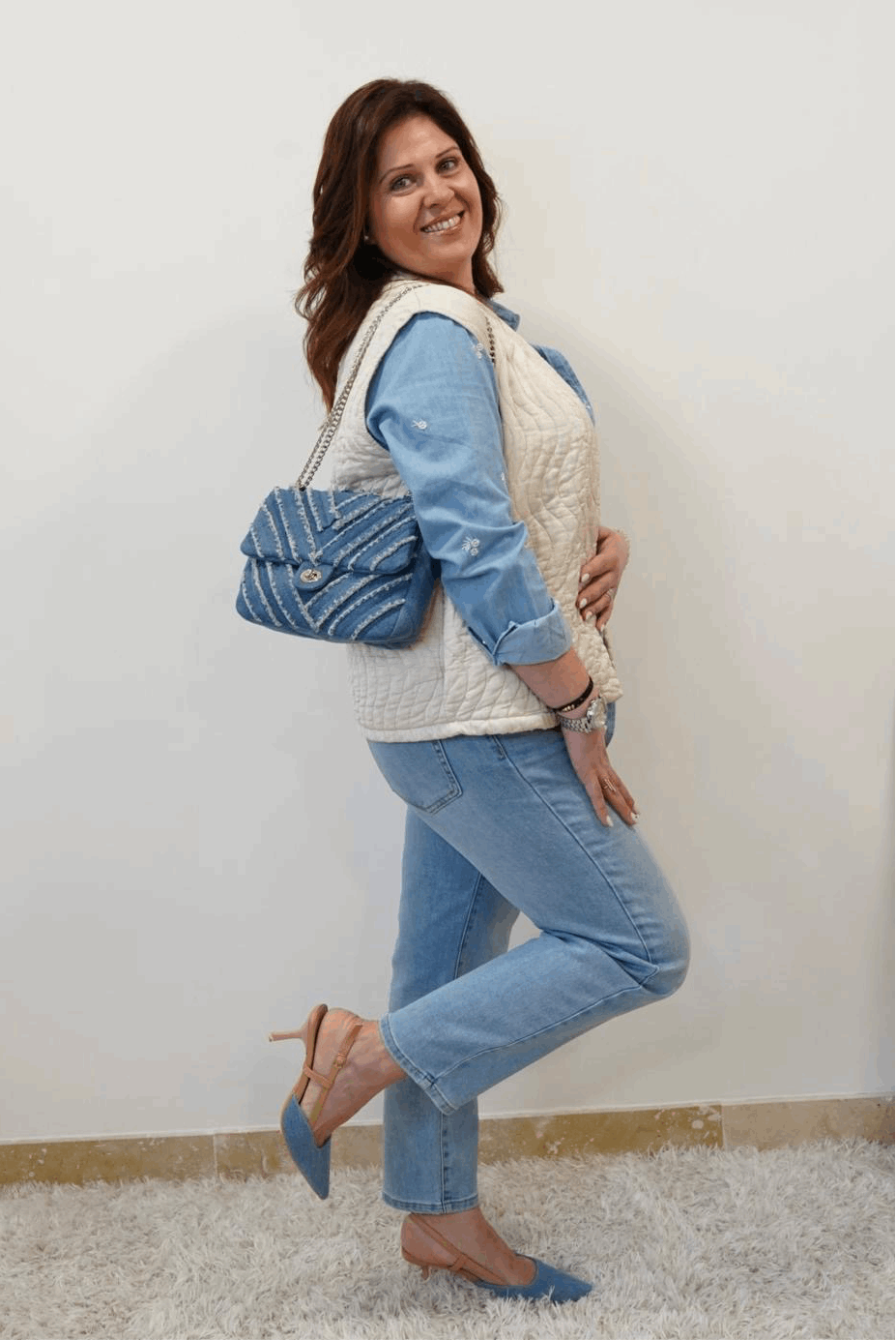 Veste Louise sans manches satinée - Jad'Or la Mode- La mode au service-de-la-féminité