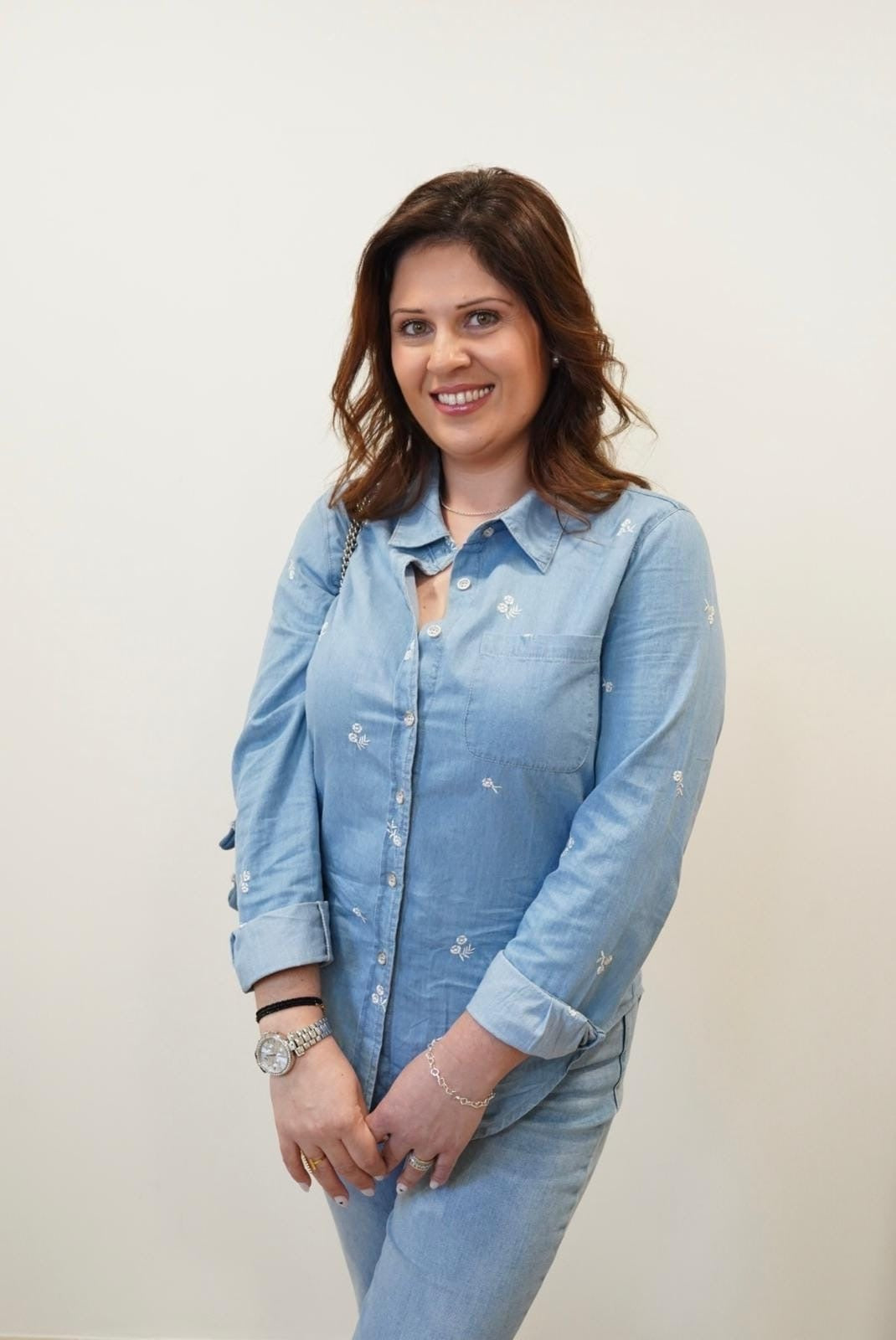 Chemise en Denim brodée fleurs - Jad'Or la Mode- La mode au service-de-la-féminité