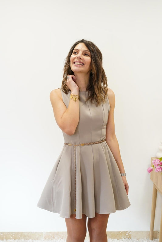 Robe Joya Beije - Jad'Or la Mode- La mode au service-de-la-féminité