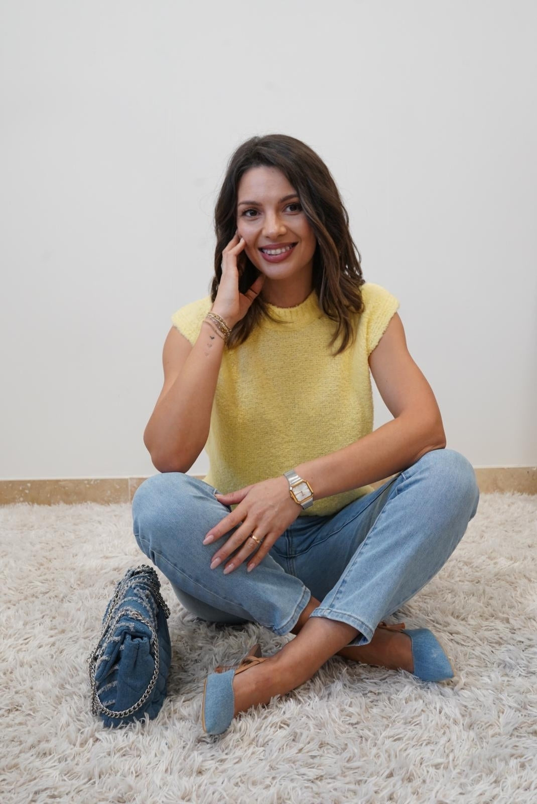 Gilet Matilde sans manches - Jaune - Jad'Or la Mode- La mode au service-de-la-féminité