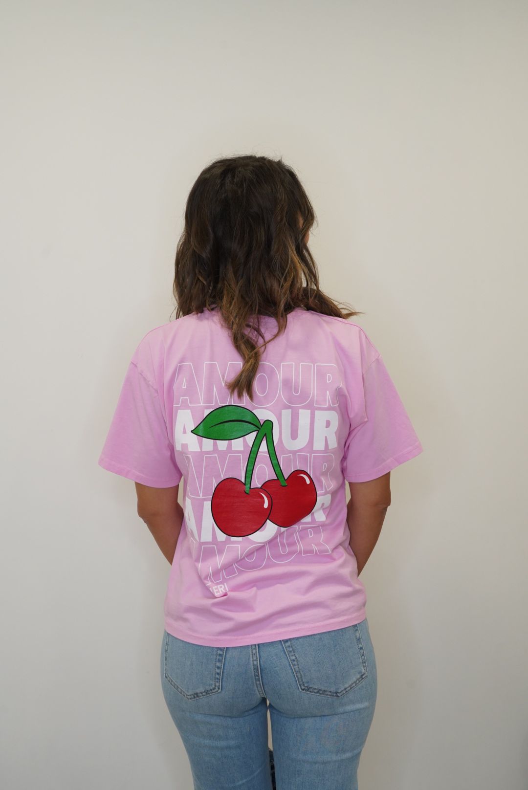 T-shirt Manches Courtes Cerises - Rose / Rouge - Jad'Or la Mode- La mode au service-de-la-féminité