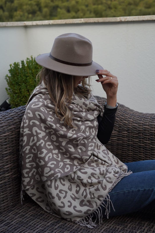 Écharpe Léopard Beije avec fines paillettes