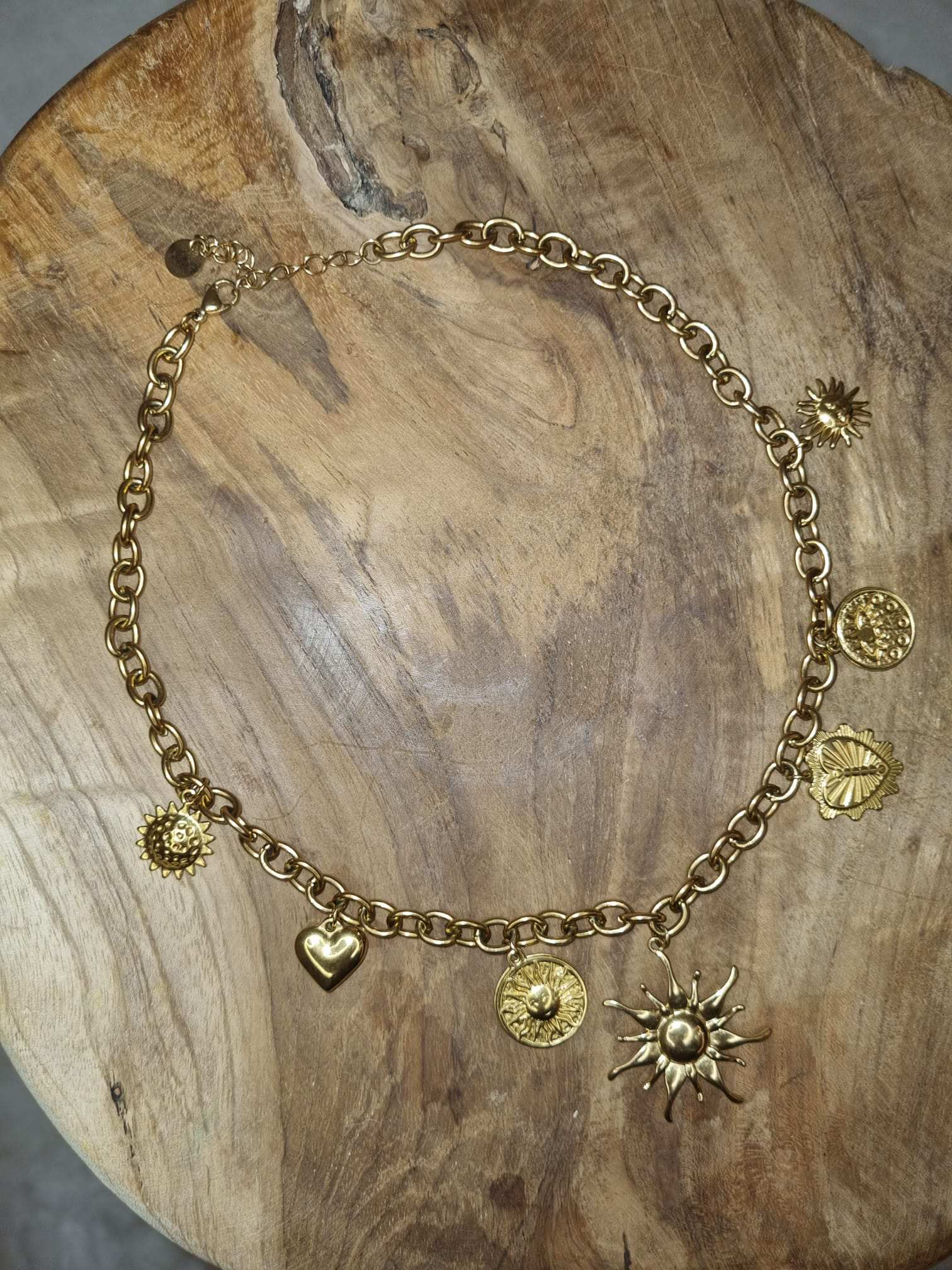 Collier SOLEIL en Acier Inoxydable - Jad'Or la Mode- La mode au service-de-la-féminité