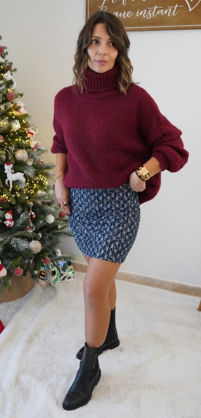 Jupe à sequins pailletée