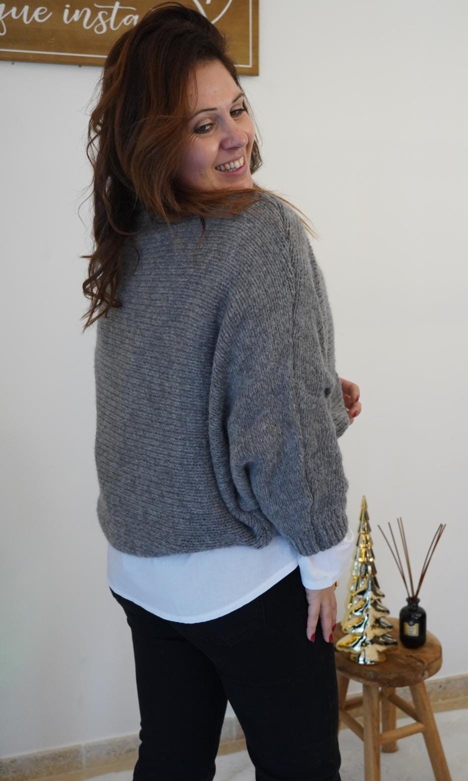Pull maille avec chemise
