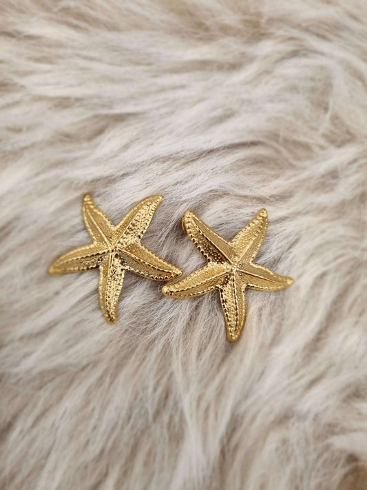 Boucles D'Oreilles Étoiles - Jad'Or la Mode- La mode au service-de-la-féminité
