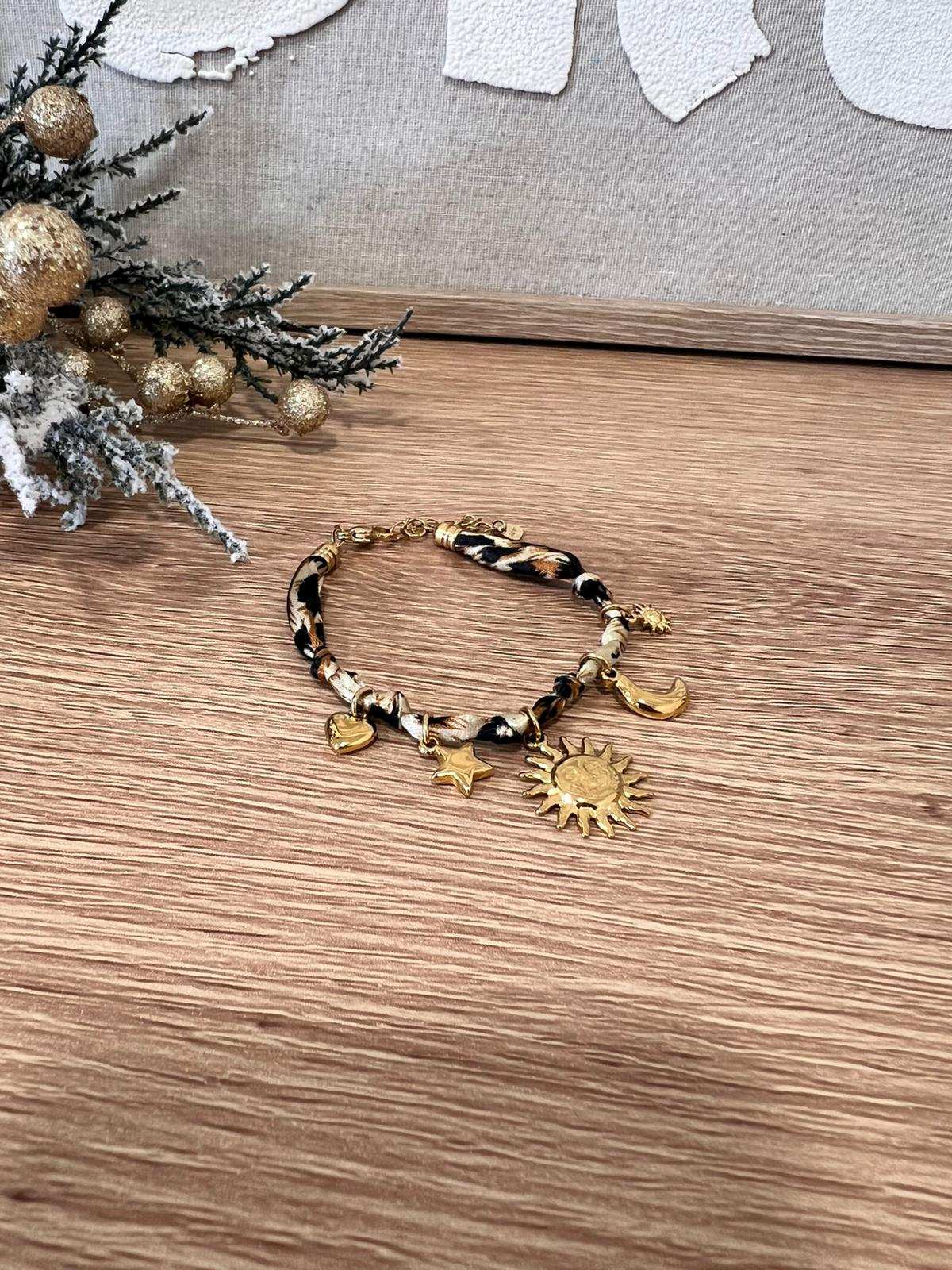 Bracelete Foulard en acier inoxydable - Jad'Or la Mode- La mode au service-de-la-féminité