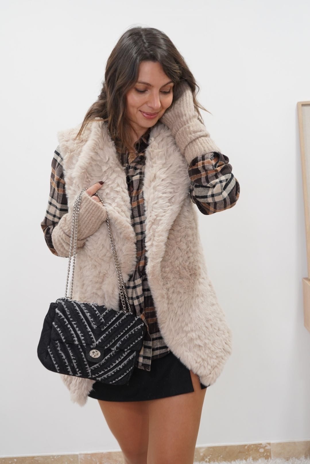 Gilet Victoire en fausse fourrure