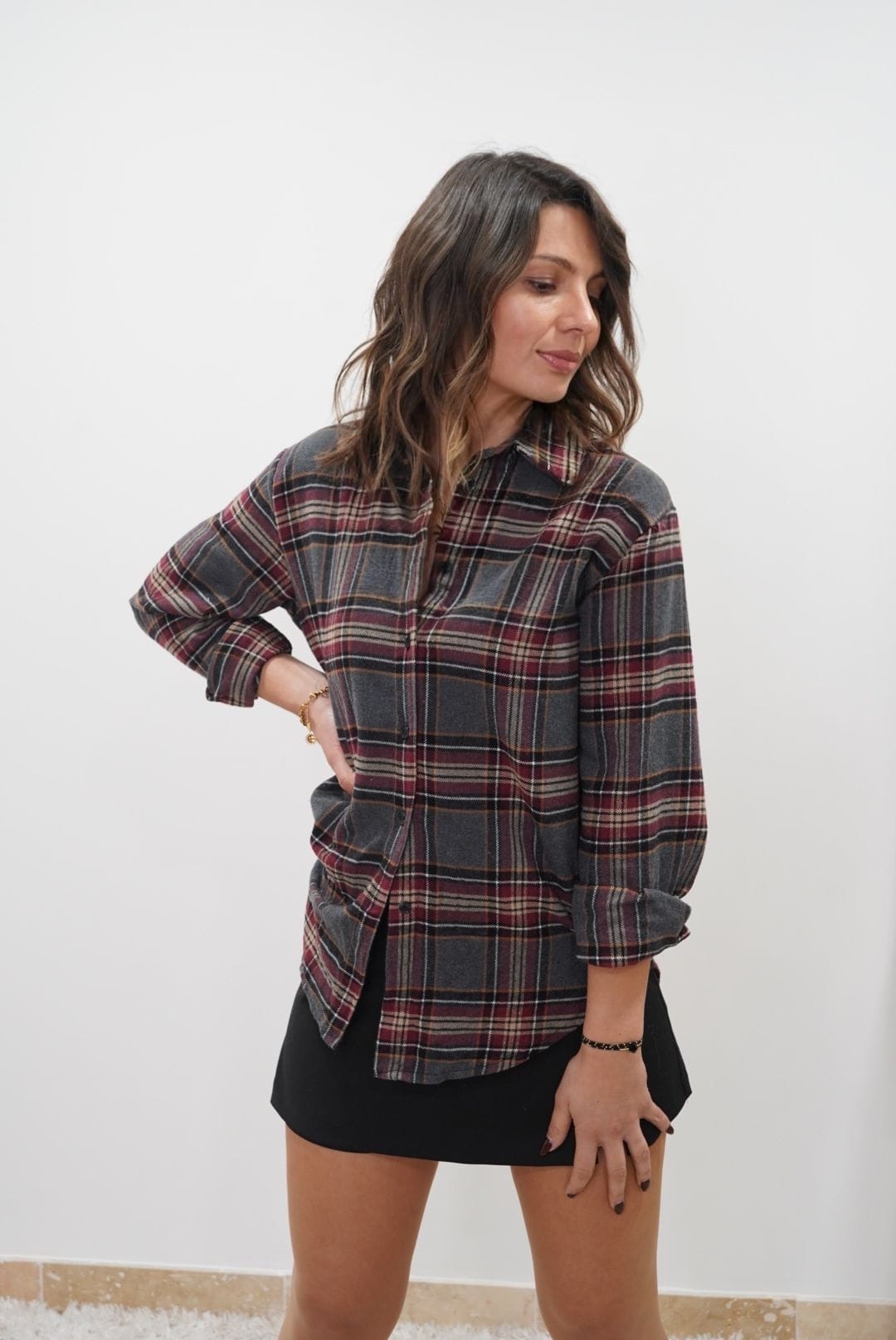 Chemise Elena Bordeaux