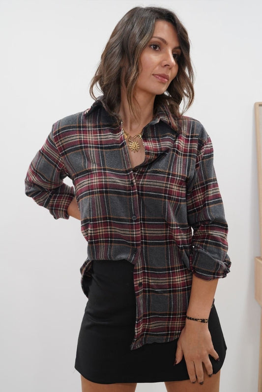 Chemise Elena Bordeaux