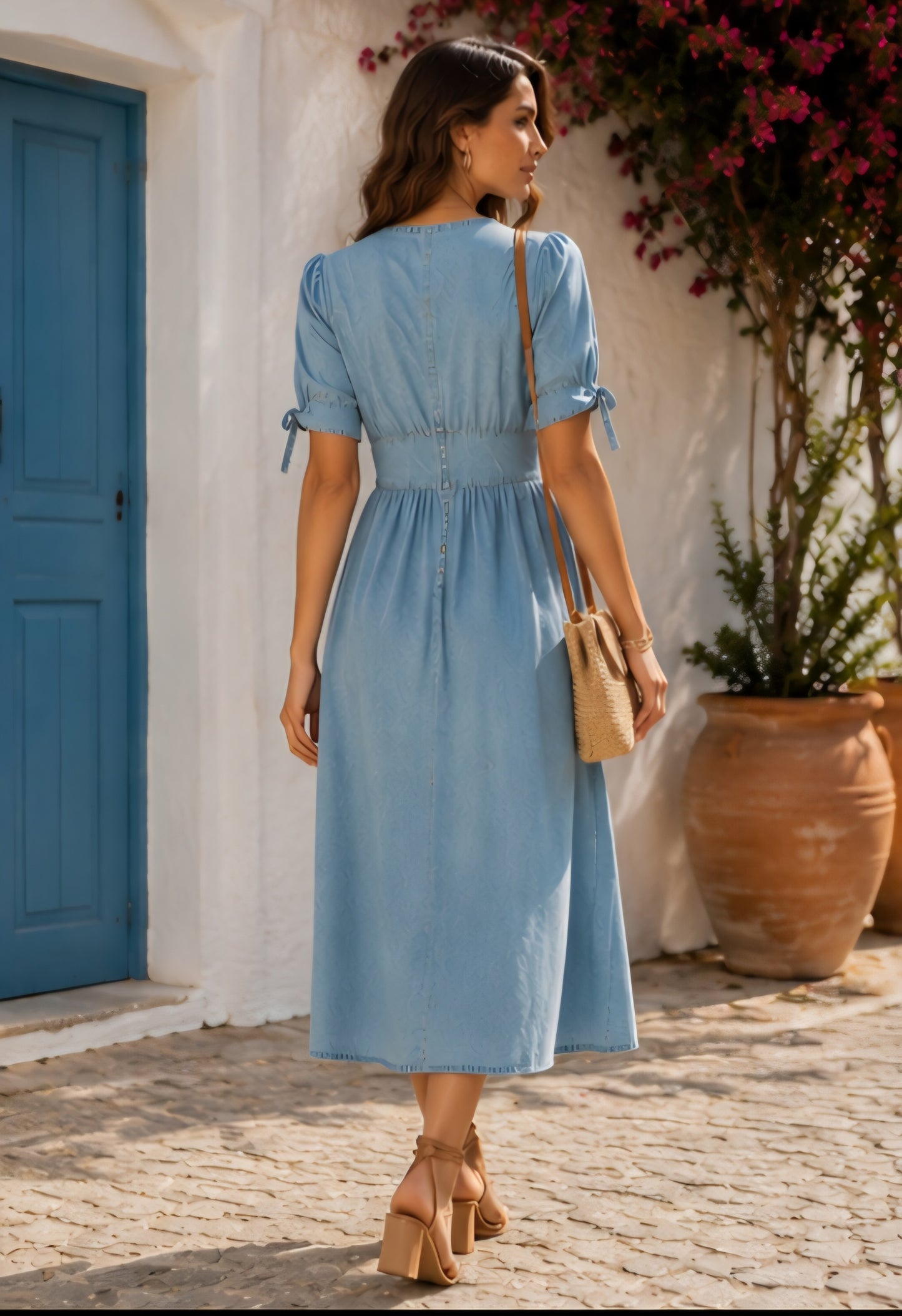 Robe longue en jean - 100% coton