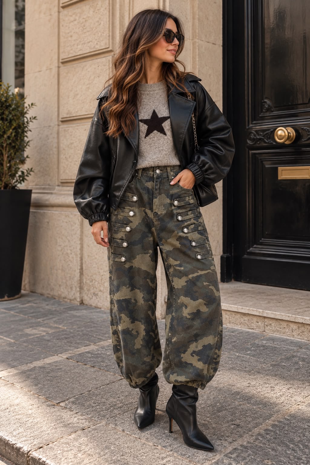 Pantalon Cargo Camouflage – Coupe Balloon
