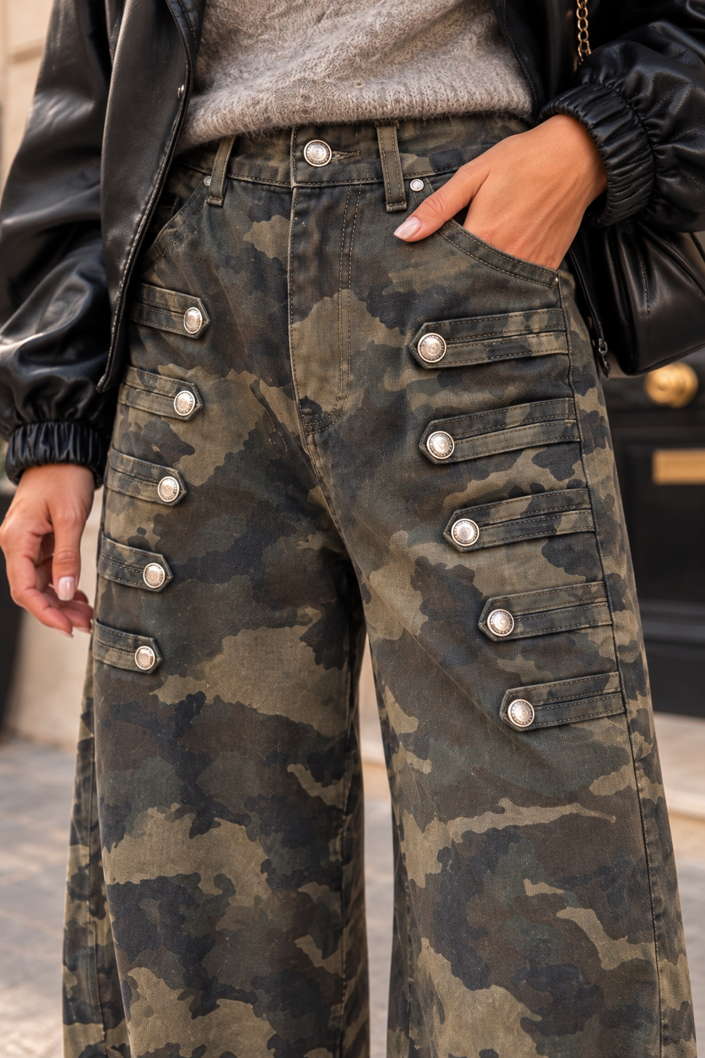 Pantalon Cargo Camouflage – Coupe Balloon