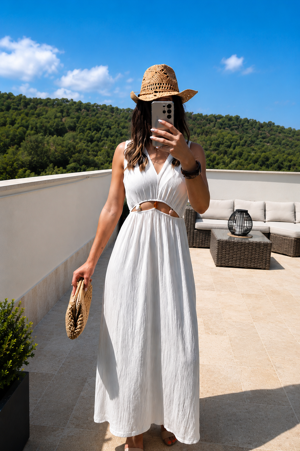 Robe longue blanche bohème ultra tendance