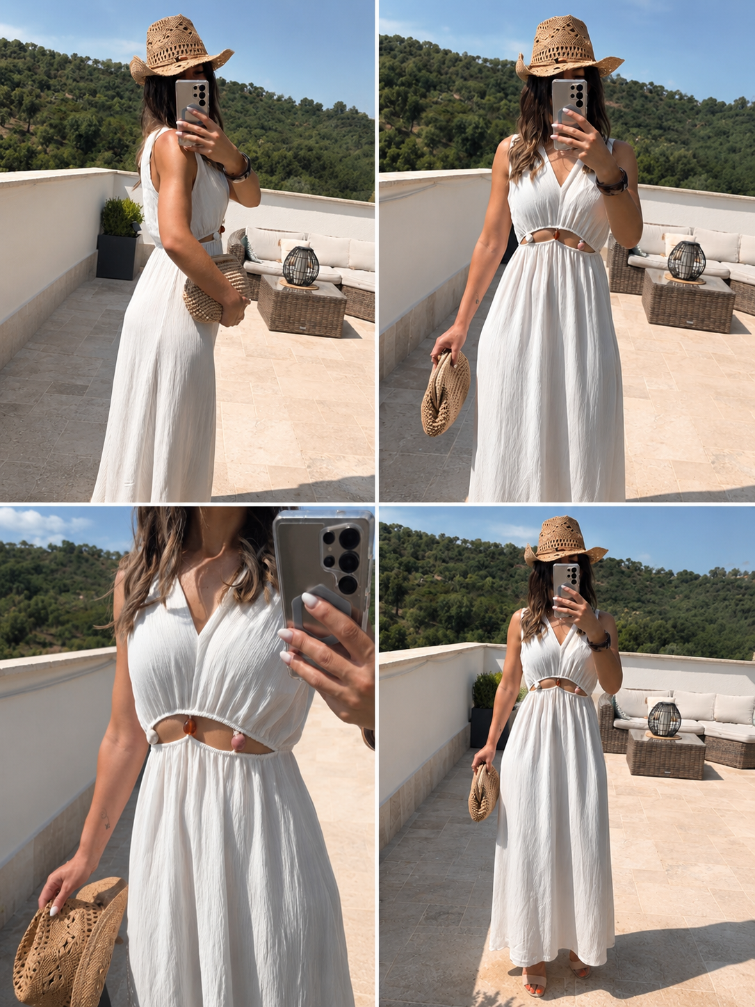 Robe longue blanche bohème ultra tendance